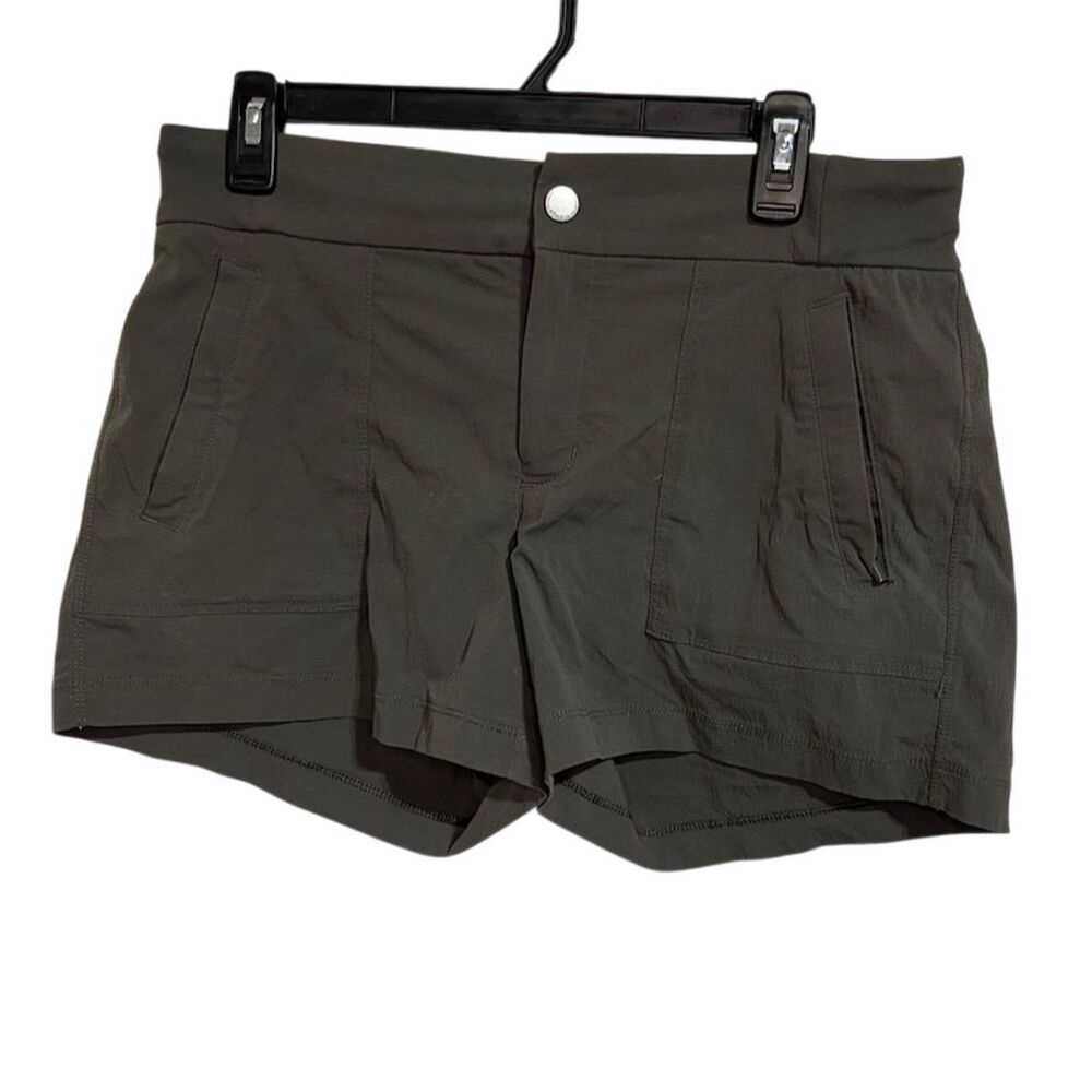 Athleta Women's Cargo Shorts Size 6 Standard Olive Green Casual 4"